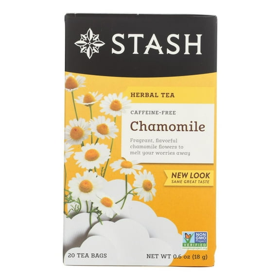 Stash Herbal Tea, Chamomile, Caffeine Free, Bags, 20 CT (Pack of 6)