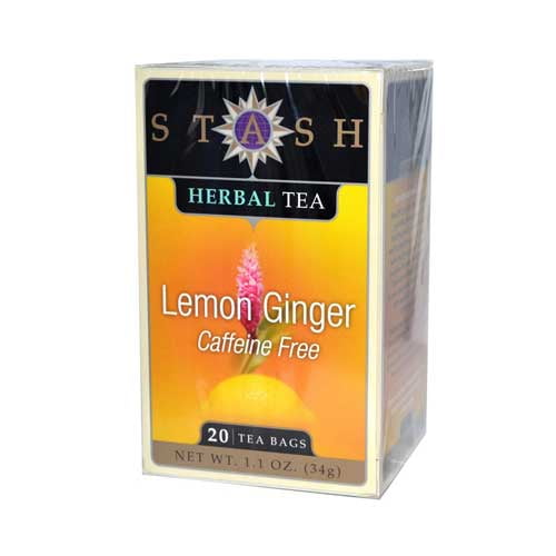 Stash Premium Lemon Ginger Herbal Tea - 20 per pack -- 6 packs per case.