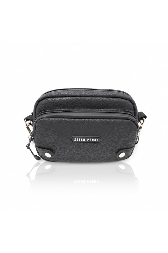 Carbon Lined Odor Resistant Crossbody Bag for Men and Women, Vegan Leather Shoulder Sling Bag for Travel, Festivals, Gym, Hiking, Everyday Carry