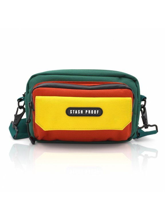 Odor Resistant Flip Crossbody Bag (Multicolor) Sling Bag, Small Chest Bag, Daypack for Hiking, Traveling, and Outdoors