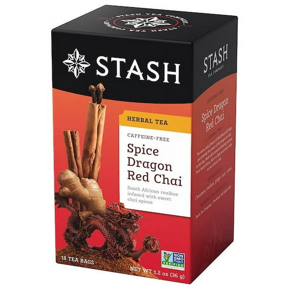Stash Spice Dragon Red Chai Herbal Tea Bags, 18 Ct, 1.2 oz
