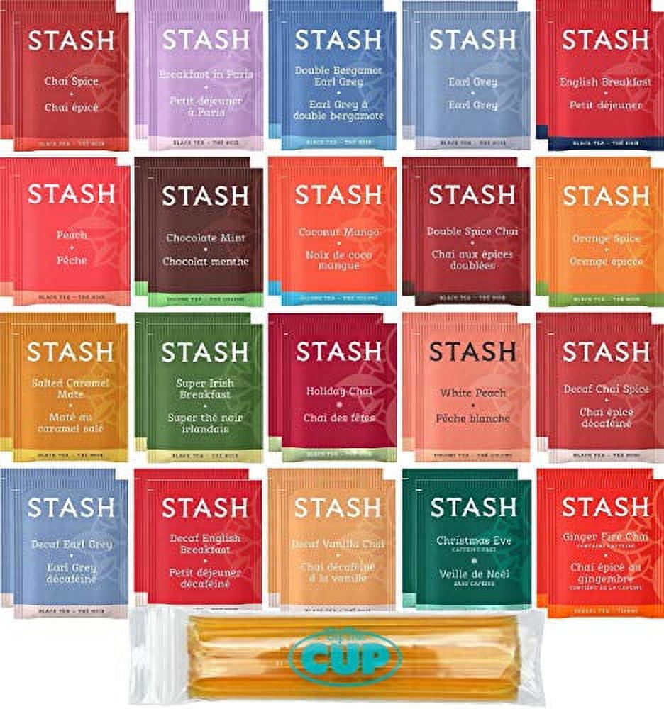 Stash Tea Bag & By The Cup Honey Sticks Variety Sampler Including Black