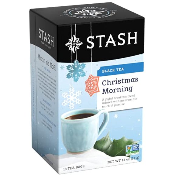 Stash Tea Christmas Morning Black Tea - Caffeinated, Non-Gmo Project Verified Premium Tea With No Artificial Ingredients, 18 Count (Pack Of 6) - 108 Bags Total