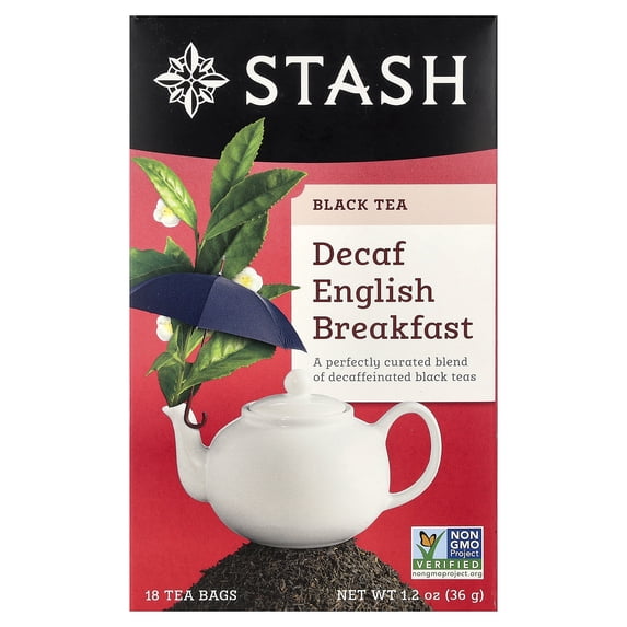 Stash Decaf English Breakfast Tea Bags, 18 Count, 1.2 Oz