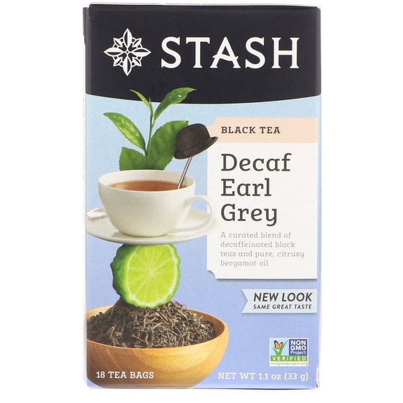 Stash Tea Earl Grey Tea Decaf 18 ct Pack of 4