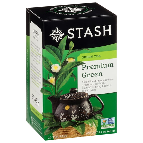 Slash Tea Stash Tea Green Premium Tea 20 Bags (Pack Of 6) - Walmart.com