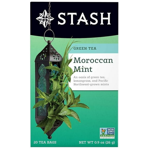 Stash Tea Moroccan Mint Green Tea, 20 ct ( Pack of 2 )