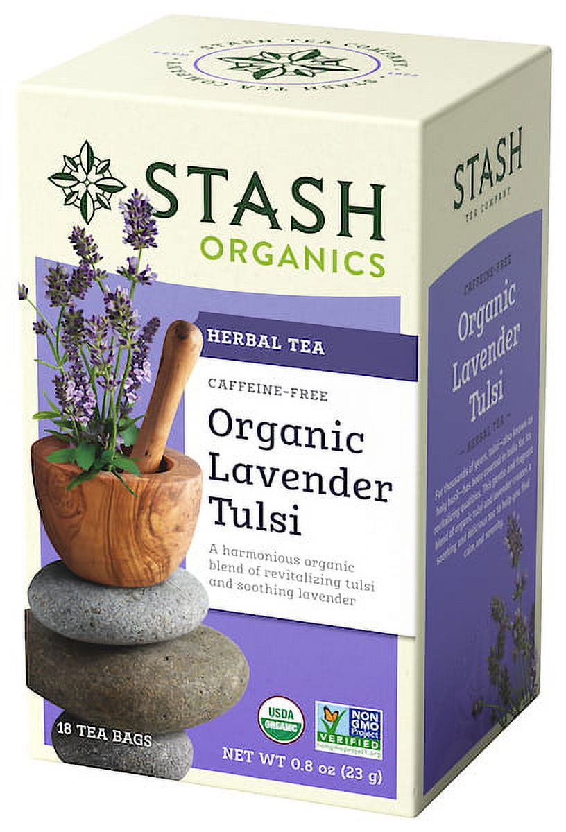 Stash Tea Organic Lavender Tulsi Herbal Tea Bags, 18 Count - image 1 of 4