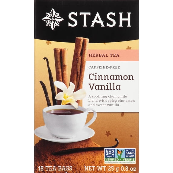 Herbal Cinnamon Vanilla Stash Tea Caffeine Free 18 Count