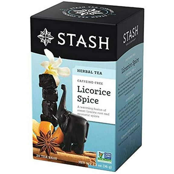 Stash Tea Spicy Licorice Tea - Caffeine-Free, 20 Ct, Pack of 2