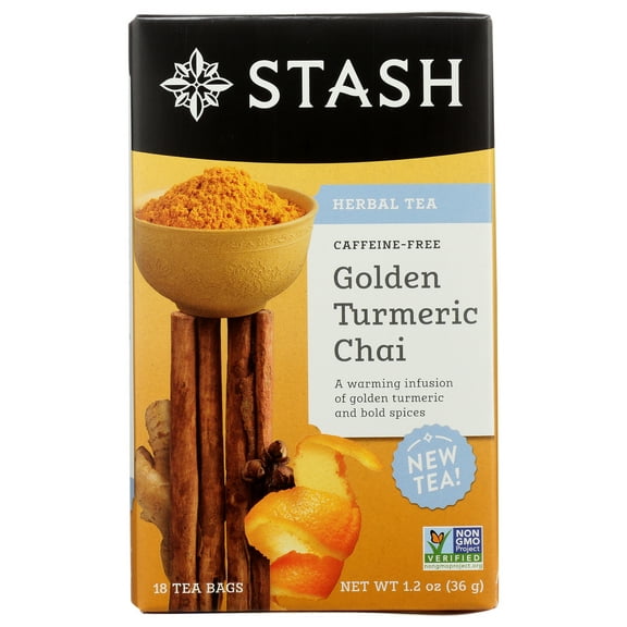 Stash Tea Tea Chai Gold Turmeric 1.2 Ounce (Pack Of 6)
