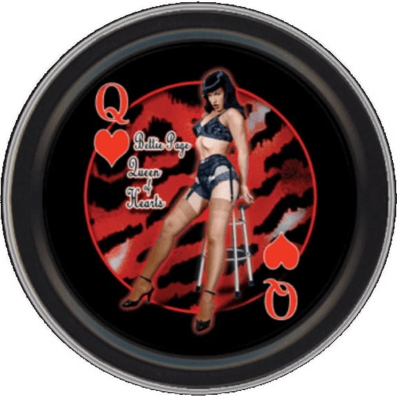 Stash Tins - Bettie Page Queen 3.5" Round Storage Container