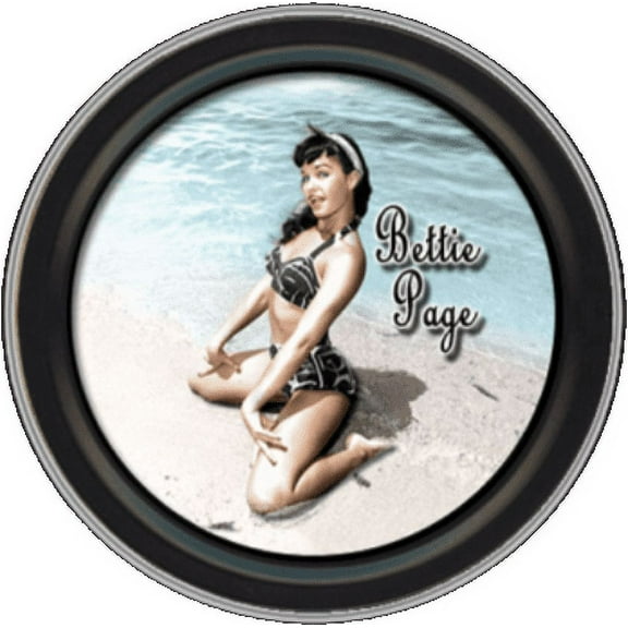 Stash Tins - Bettie Page Sand 3.5" Round Storage Container