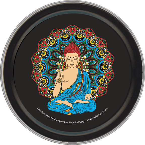 Stash Tins Buddha 3.5" Round Storage Container