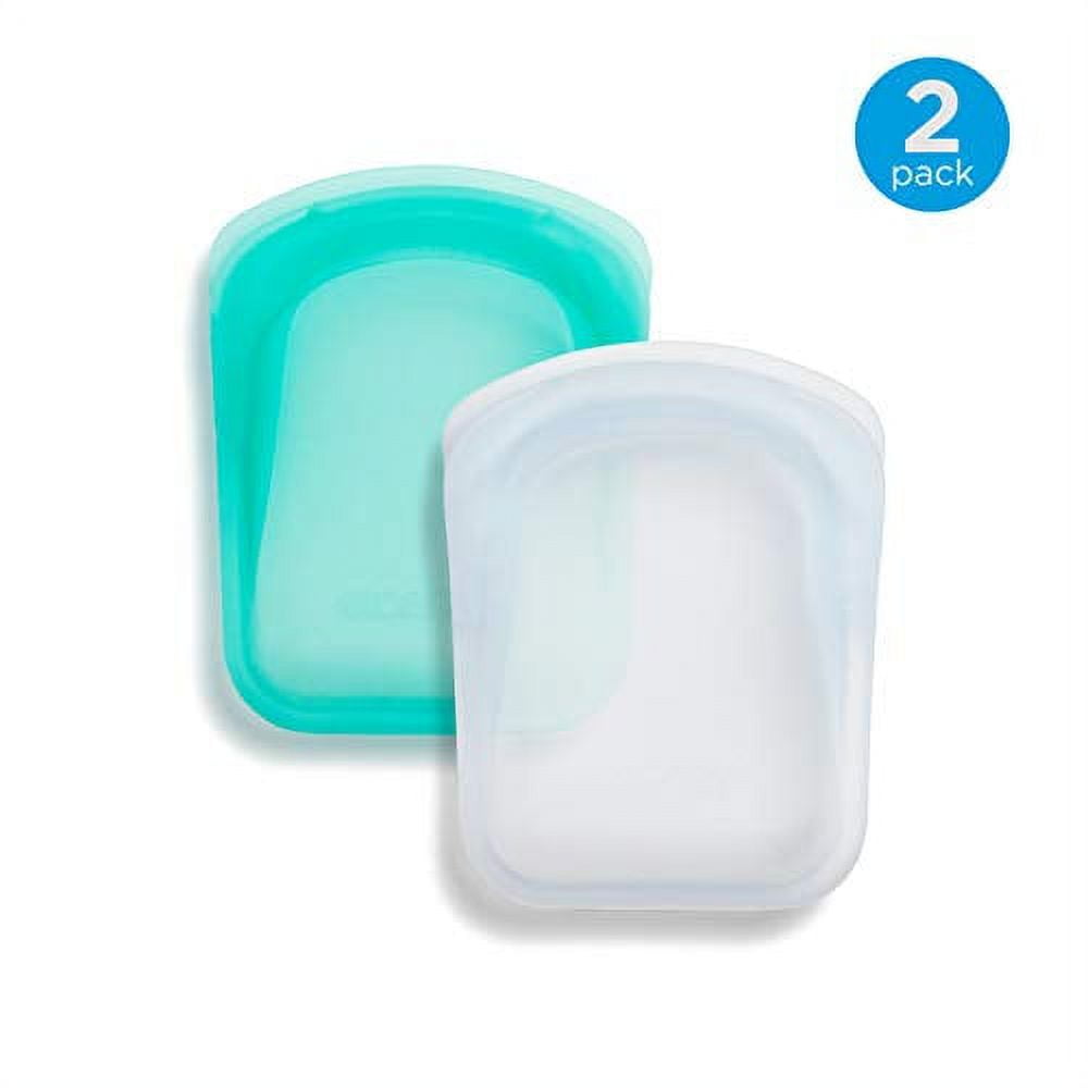 GetUSCart- Stasher 100% Silicone Food Grade Reusable Storage Bag, Clear  (Bundle 4-Pack Large), Reduce Single-Use Plastic, Store or Freeze