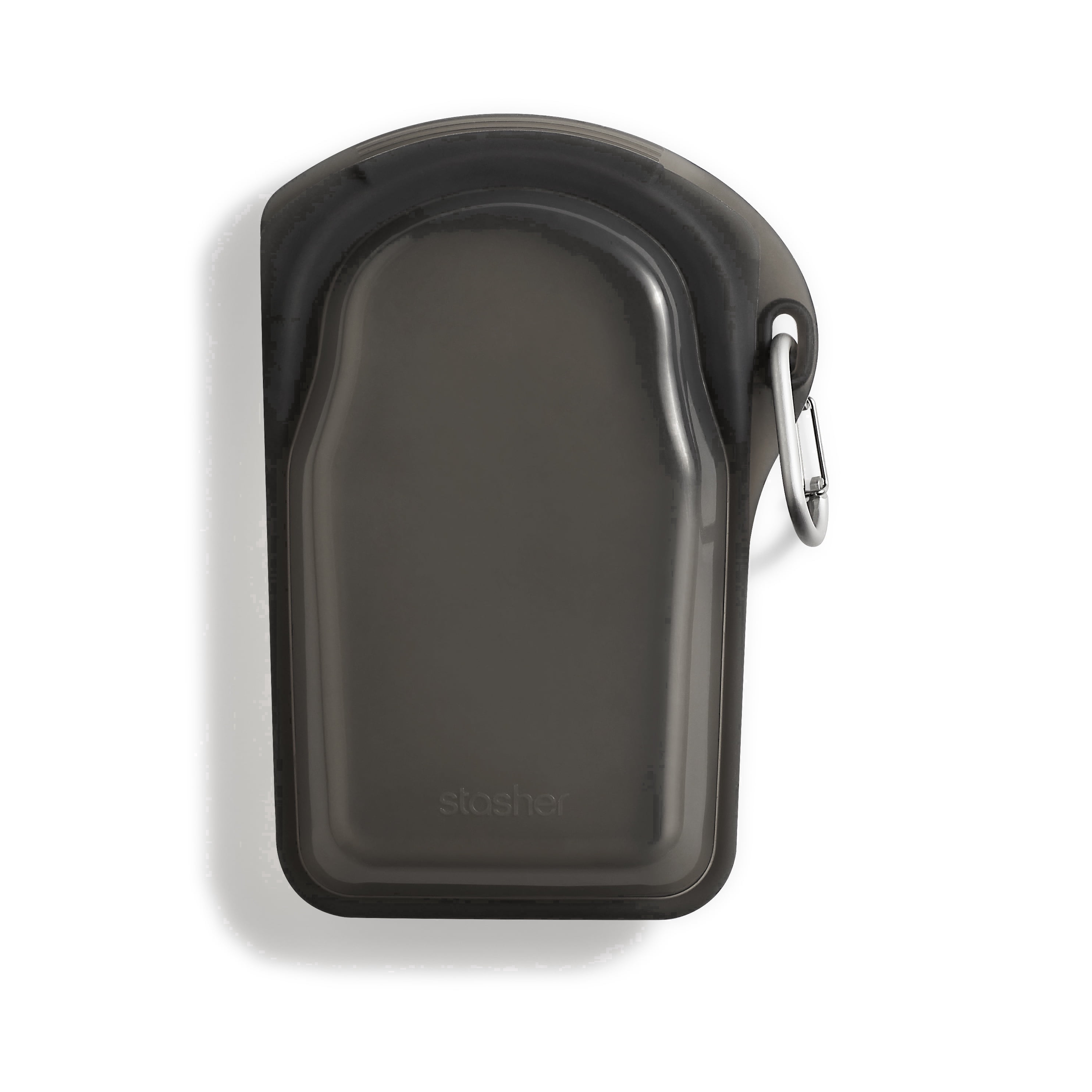 Stasher Premium Food-Safe Reusable Silicone Food Storage Bag, Travel Go Bag, Black, 18 oz