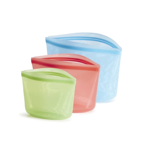 Stasher Premium Food-Safe Reusable Silicone Food Storage Bags, 3 Pack Bowls, Multicolor