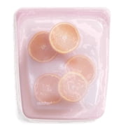 Stasher Premium Food-Safe Reusable Silicone Half Gallon Food Storage Bag, Pink, 64 oz