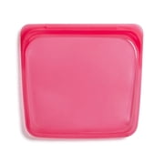 Stasher Premium Food-Safe Reusable Silicone Food Storage Sandwich Bag, Raspberry, 28 oz