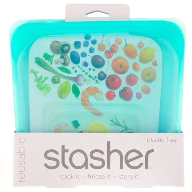 Stasher Reusable Silicone Storage Bag, Food Storage Container