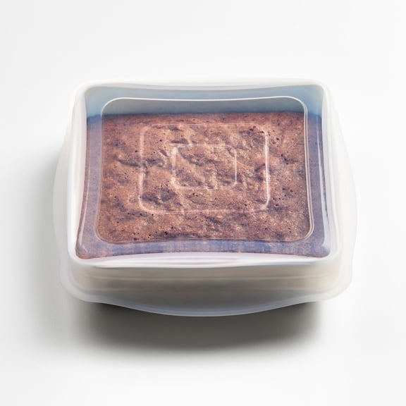 Stasher Reusable Silicone Stretch Lid for Casserole & Baking Dishes, 8x8, Leak-free, Microwave Safe, Dishwasher Safe, Food Cover, Eco-Friendly, Clear