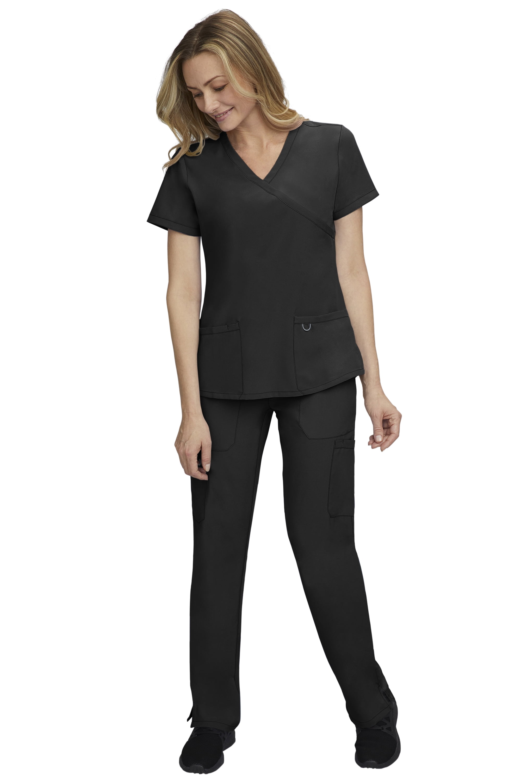 Stat Medical Wear Women’s Scrubs Set - 2 Pocket Crossover Scrub Top ...