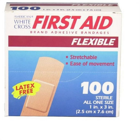 Stat Strip Adhesive Strip Adhesive Bandage, Tan, 1 X 3 Inch, Box of 100
