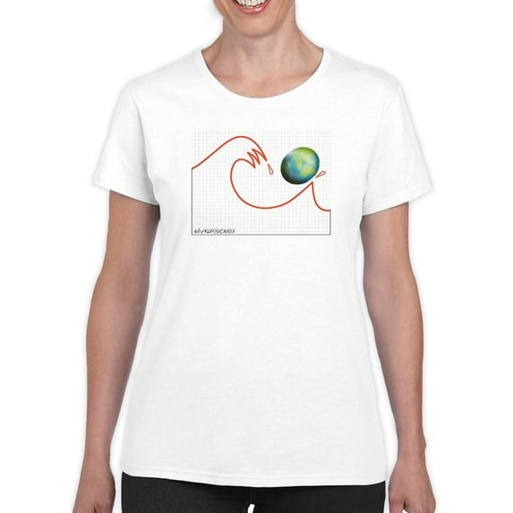 Stat Waves T-Shirt Women -Wilfred Hildonen Designs, Female Large