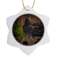 thumbnail image 1 of 3drose, State Capital in Boise, 3 inch Snowflake Porcelain Ornament, 1 of 7