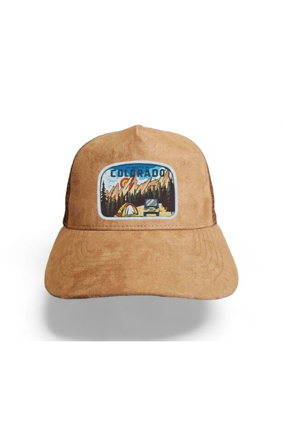State Collection 5-Panel Trucker Hat Suede with Snapback - Colorado