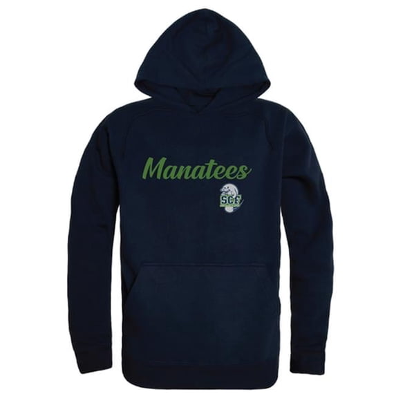 State College of Florida Manatees Script Hoodie, Navy - Medium