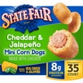 thumbnail image 1 of State Fair Jalapeno & Cheddar Mini Corn Dogs, 23.76 oz, 35 Count (Frozen), 1 of 16