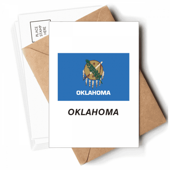 State Flag Contour Oklahoma Postcards Envelopes Blank Note Cards Mailing