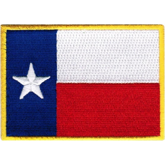 State Flag Embroidered Patch Velcro-Brand Fasteners TX Lone Star Emblem