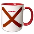 thumbnail image 1 of 3drose, State Flag of Alabama, 11oz Two-tone Red Mug, 1 of 6