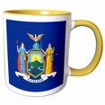 thumbnail image 1 of 3drose, State Flag of New York (pd-us), 11oz Two-tone Yellow Mug, 1 of 6