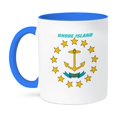 thumbnail image 1 of 3dRose, State Flag Of Rhode Island, 15oz Two-Tone Blue Mug, 1 of 3