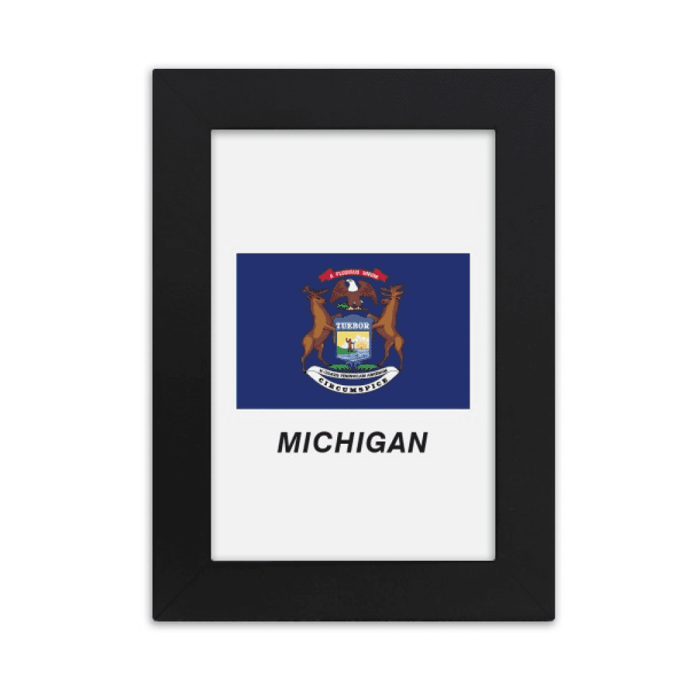 Michigan Pdf Frame State Flag Outline Michigan Desktop Photo Frame Picture Display Art ...