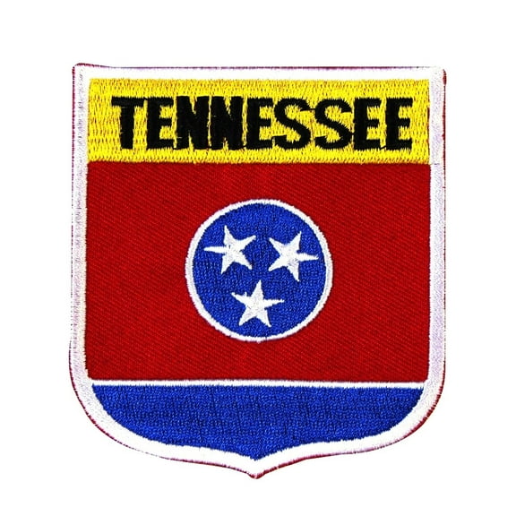 State Flag Shield Tennessee Patch Badge Travel USA Embroidered Iron On Applique