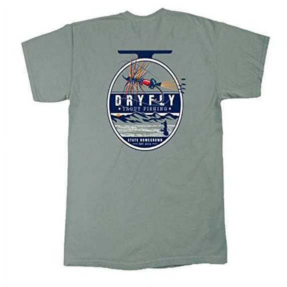 State Homegrown Dry Fly Short Sleeve Pocket Tee-Small