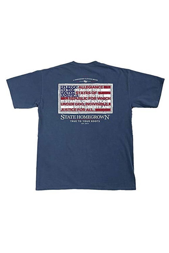 I Pledge Allegiance Pocket Tee, Blue Jean- XXX-Large