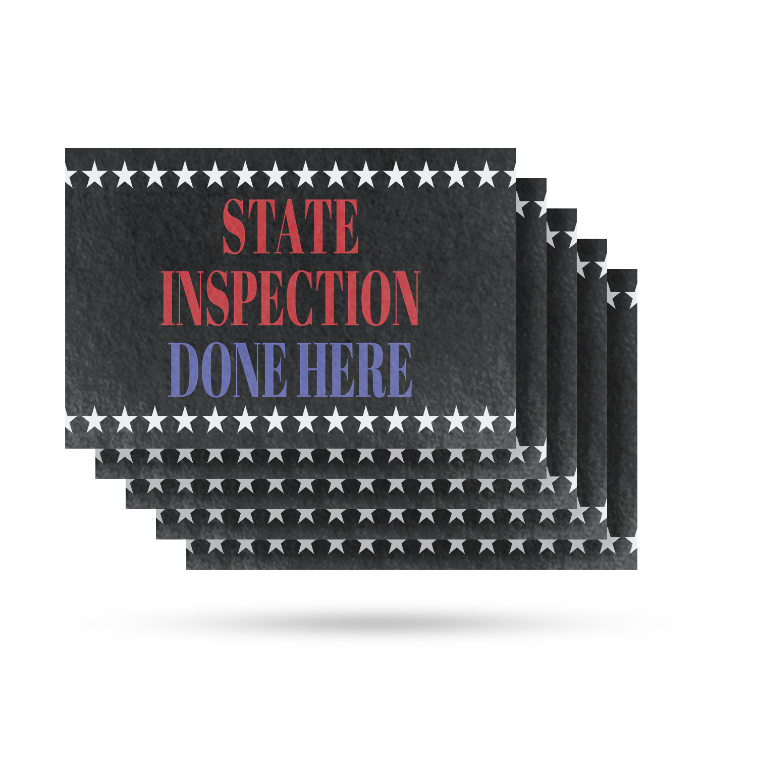 Stat Is Done State Inspection Done Here Vinyl Decal 5 Pack of 18 Inch x 24 Inch ...