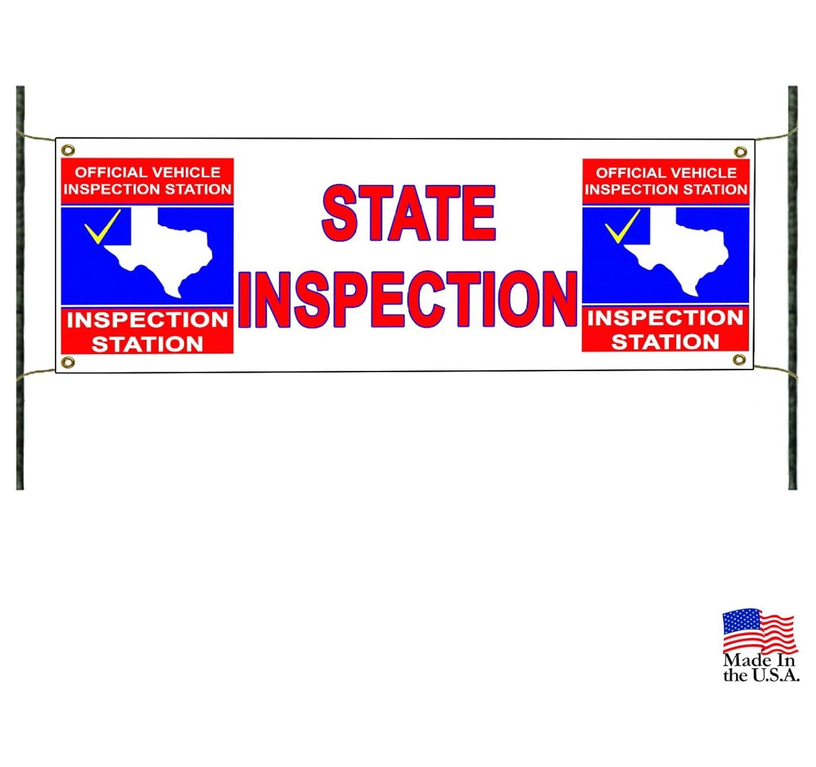 State Inspection Official Vehicle Inspection Station Banner Sign