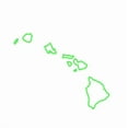 thumbnail image 1 of State Map Outline Hawaii Islands Ohana Vinyl Decal Sticker UV & Waterproof Bumper Window Laptop Automotive Water Bottle Gift accessories – LIME GLOW 5", 1 of 2
