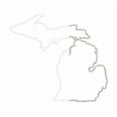 thumbnail image 1 of State Map Outline Michigan Vinyl Decal Sticker UV & Waterproof Bumper Window Laptop Automotive Water Bottle Gift accessories – WHITE REFLECTIVE 4.5", 1 of 2