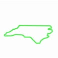 thumbnail image 1 of State Map Outline North Carolina Vinyl Decal Sticker UV & Waterproof Bumper Window Laptop Automotive Water Bottle Gift accessories – LIME GLOW 6", 1 of 2
