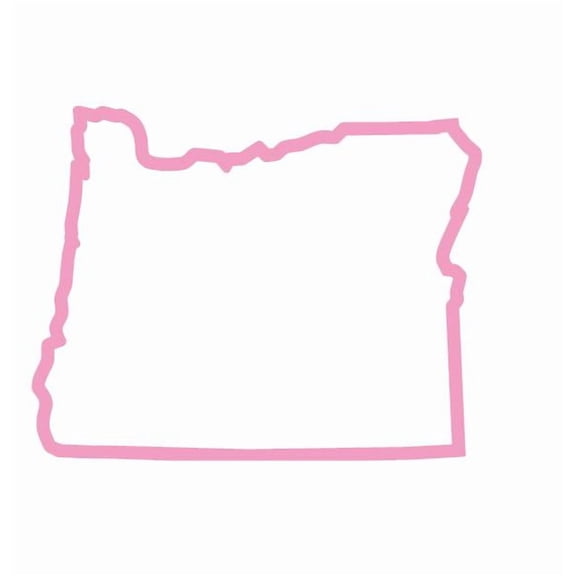 State Map Outline Oregon Vinyl Decal Sticker UV & Waterproof Bumper Window Laptop Automotive Water Bottle Gift accessories – SOFT PINK 4.5"