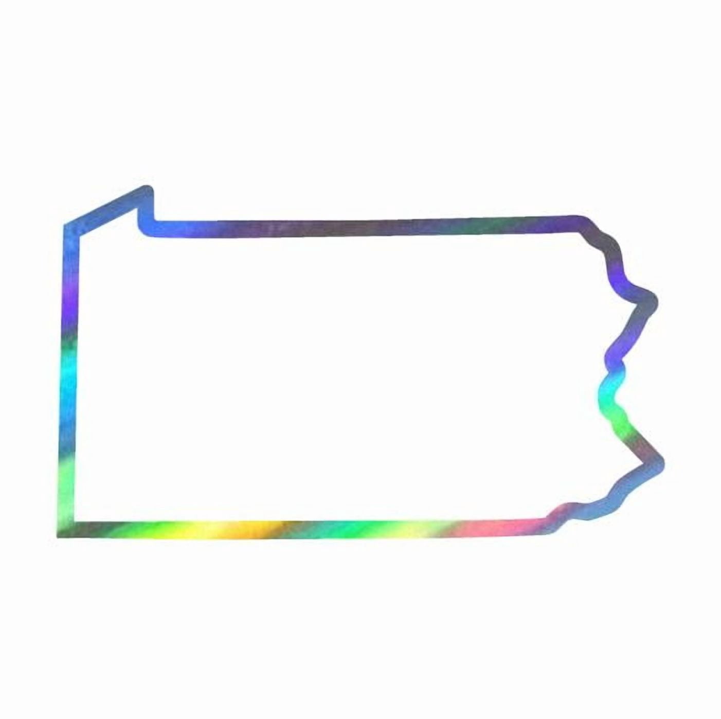 Pa Sign Accessory State Map Outline Pennsylvania Vinyl Decal Sticker UV & Waterproof ...
