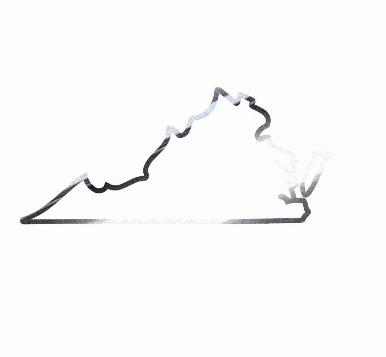 State Map Outline Virginia Vinyl Decal Sticker UV & Waterproof Bumper ...