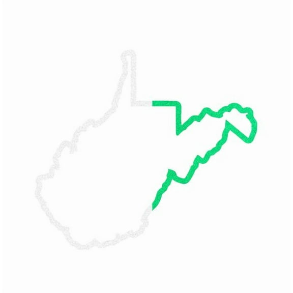 State Map Outline West Virginia Vinyl Decal Sticker UV & Waterproof Bumper Window Laptop Automotive Water Bottle Gift accessories WHITE GLOW 4.5"